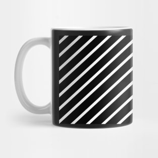 Diagonal lines - Black and white. Mug